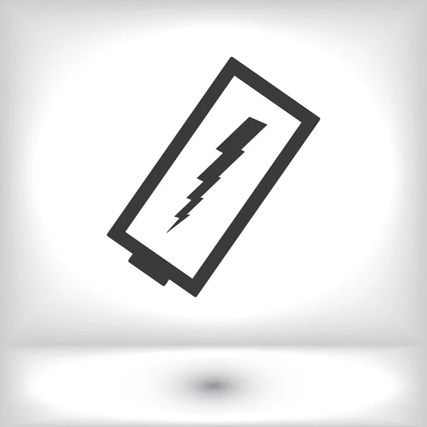 Icône de batterie déchargée — Image vectorielle