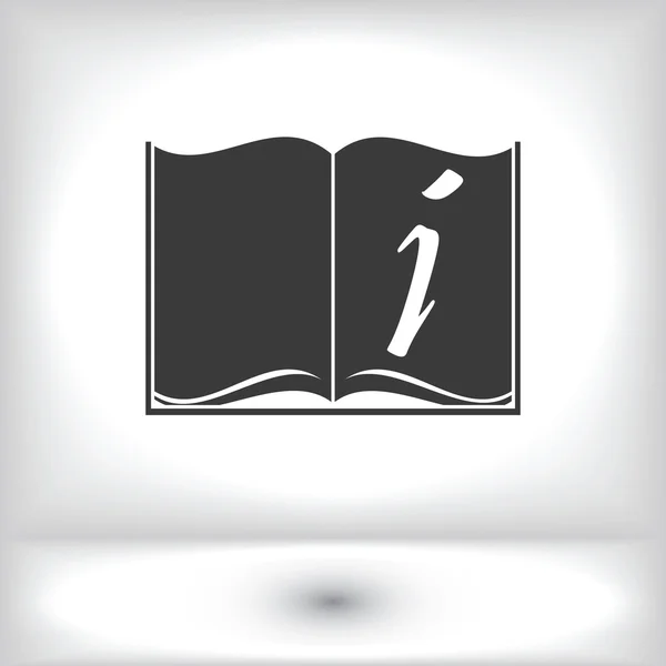 Ανοιχτό εικονίδιο βιβλίου — Διανυσματικό Αρχείο