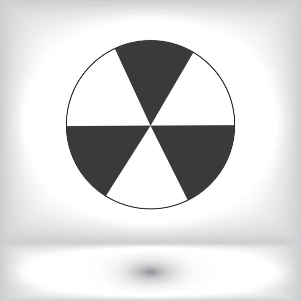 Radioaktiva tecken ikonen — Stock vektor