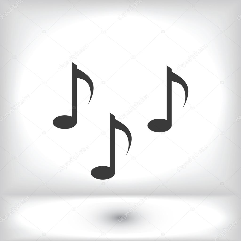 Music notes sign icons