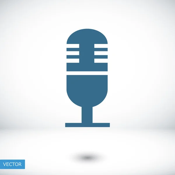 Icône de microphone musical — Image vectorielle
