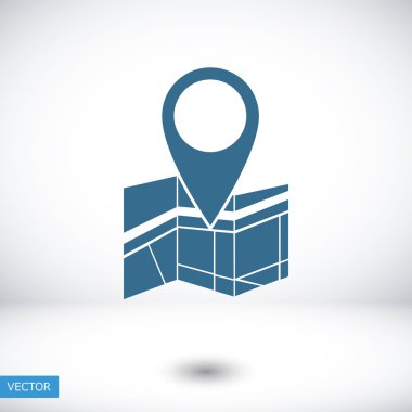 harita simgesi iğne ile