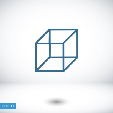 Geometrik küp simgesini