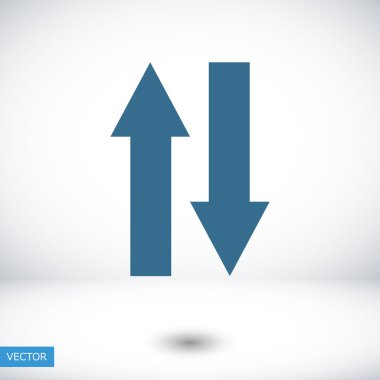 yukarı ve aşağı okları simgeler