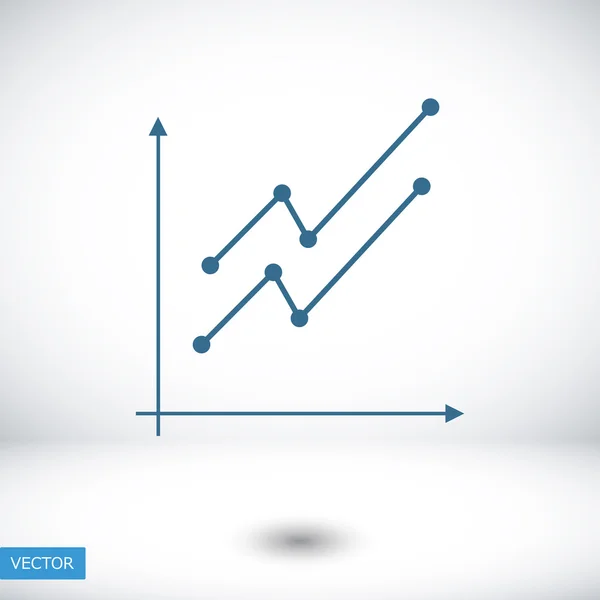 Gráfico gráfico de negócios ícone —  Vetores de Stock