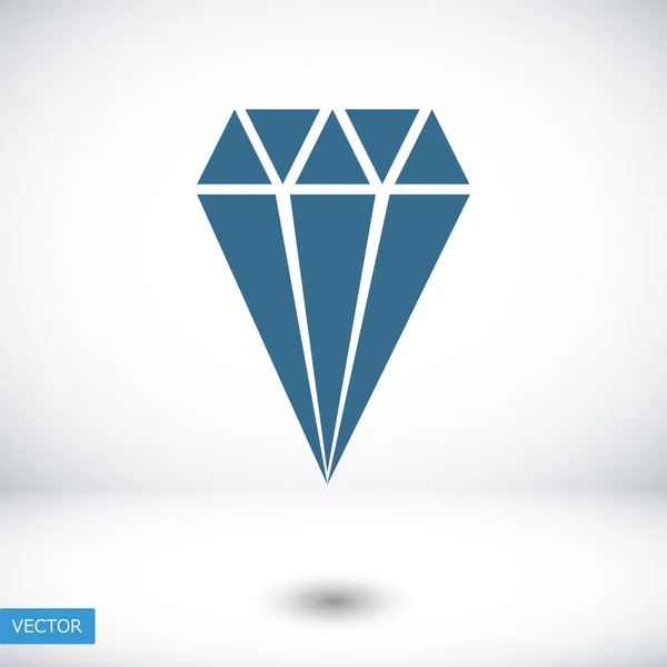 Icono vector diamante — Vector de stock