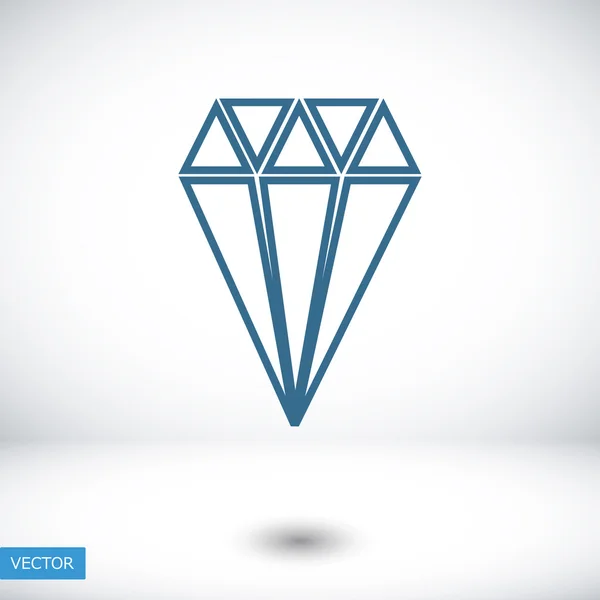 Diamantvektorikon — Stock vektor