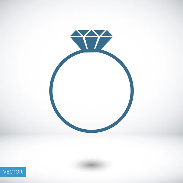 Diamond ring icon — Stock Vector