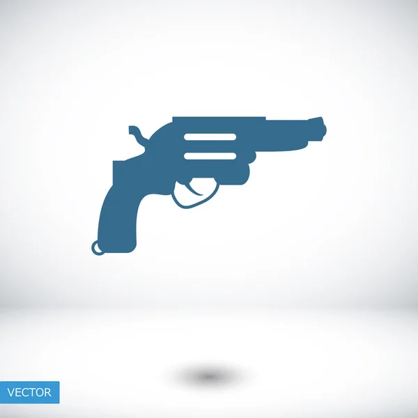 Icône revolver pistolet — Image vectorielle