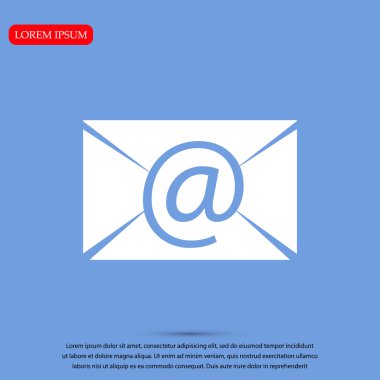 e- posta iletisi düz simgesi