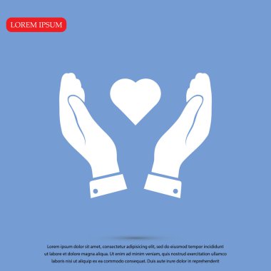 Ellerin simgesinde kalp