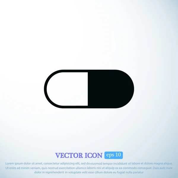 Icône de capsule médicale — Image vectorielle