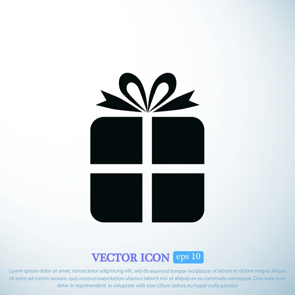 Icono de regalo de cumpleaños — Vector de stock