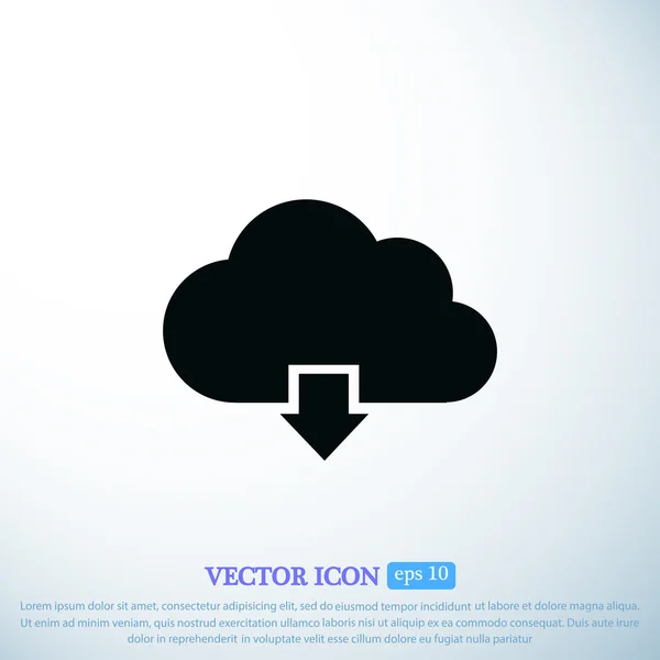 Ícone vetor nuvem — Vetor de Stock
