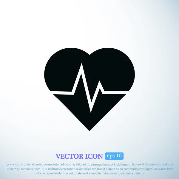 Heartbeat vector pictogram — Stockvector