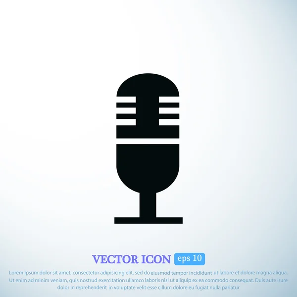 Icône de microphone musical — Image vectorielle