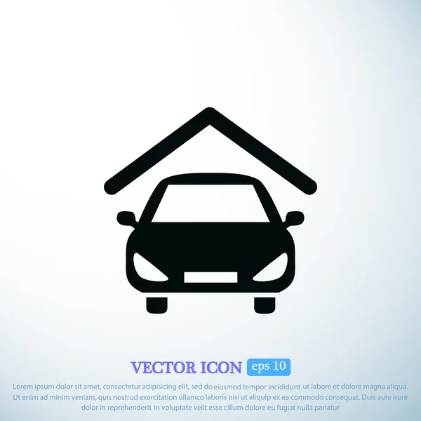 Coche icono vector — Vector de stock