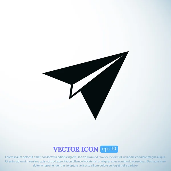 Icône avion papier — Image vectorielle