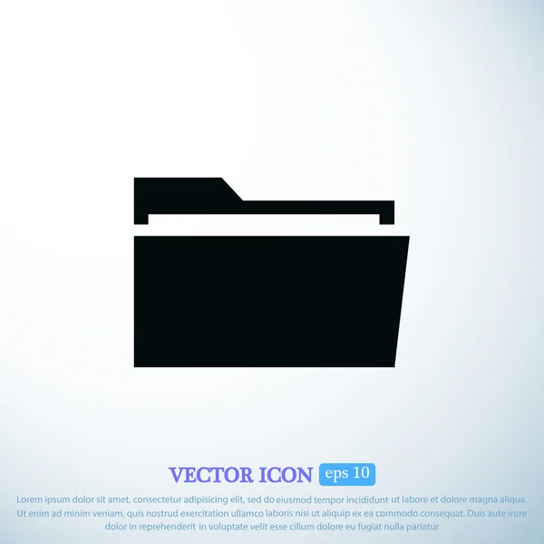 Icono de carpeta de documento — Vector de stock