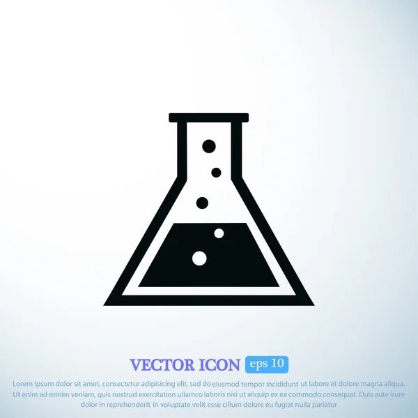 Icône en verre de laboratoire — Image vectorielle