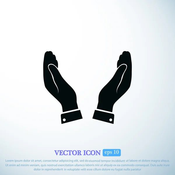Manos vector icono — Vector de stock
