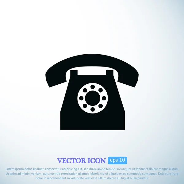 Icono del teléfono retro — Vector de stock