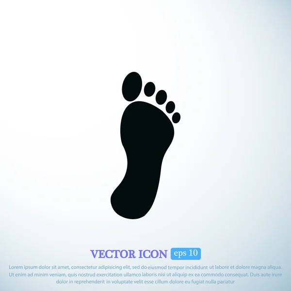 Icono de vector de huella — Vector de stock