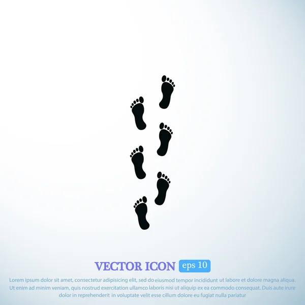 Footprints vector icon — Stock Vector