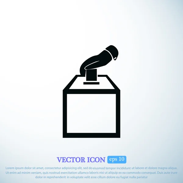 Icône du bulletin de vote — Image vectorielle