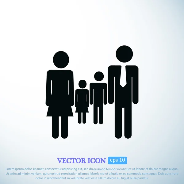 Familie ikon silhuet – Stock-vektor