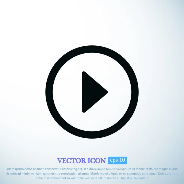 Přehrávat video ikona — Stockový vektor