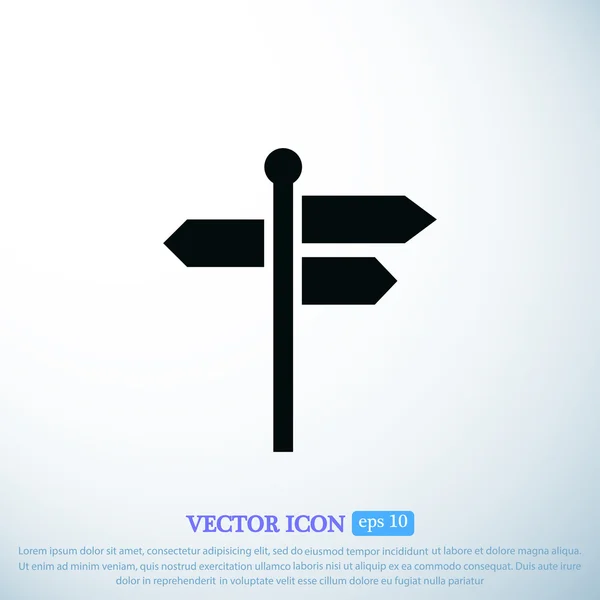 Direction signpost icon — Stock Vector