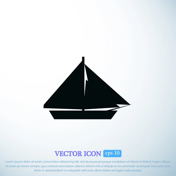 Vitorlás hajó ikon — Stock Vector
