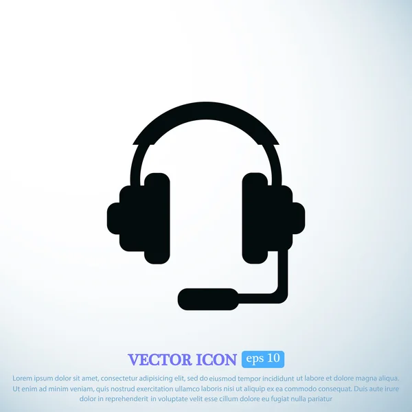 Headphones vector icon — Stock Vector