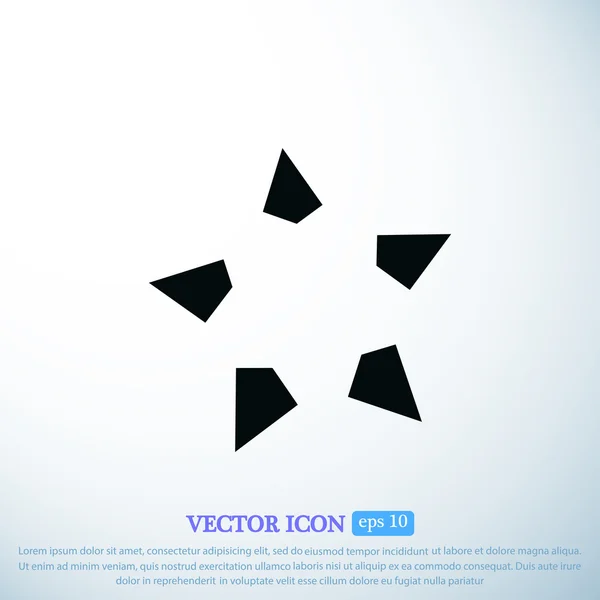 Icono de estrella geométrica — Vector de stock