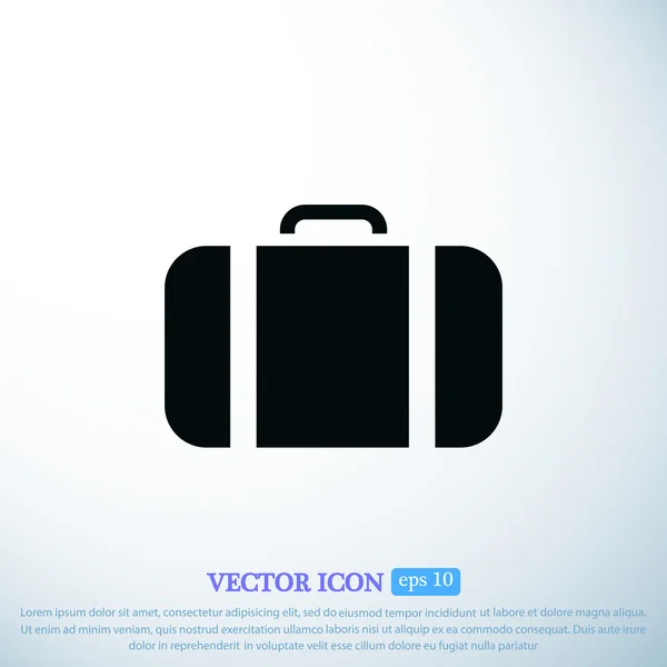 Bag icon on light background — Stock Vector