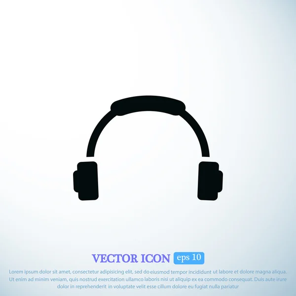 Black headphones icon — Stock Vector
