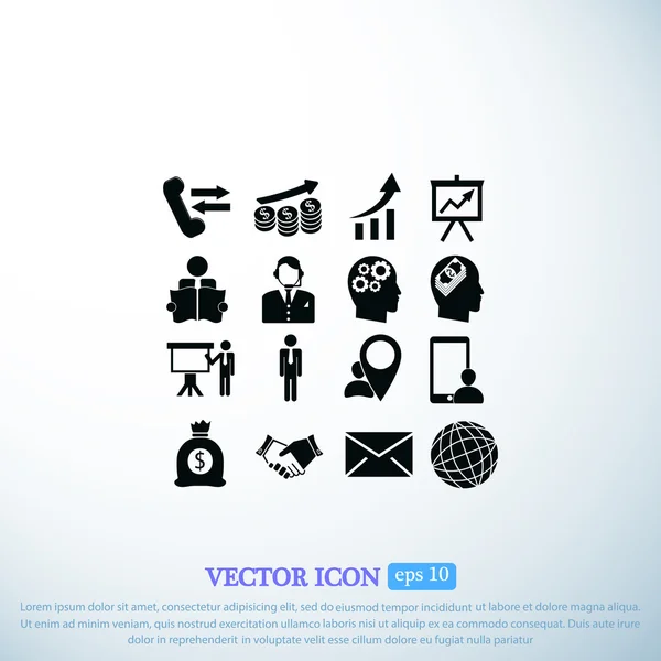 Business icons on light background — Stock Vector