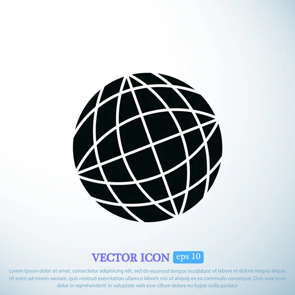 Icône Globe sur fond clair — Image vectorielle