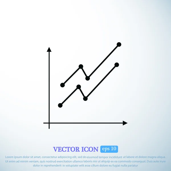 Gráfico gráfico ícone — Vetor de Stock