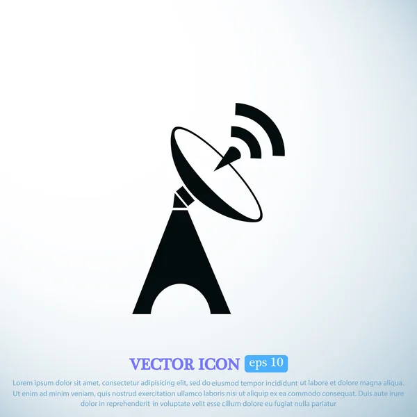 Icono de antena de satélite — Vector de stock