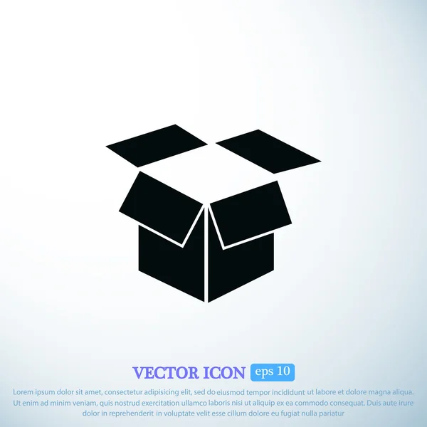Caja Vector Icono — Vector de stock