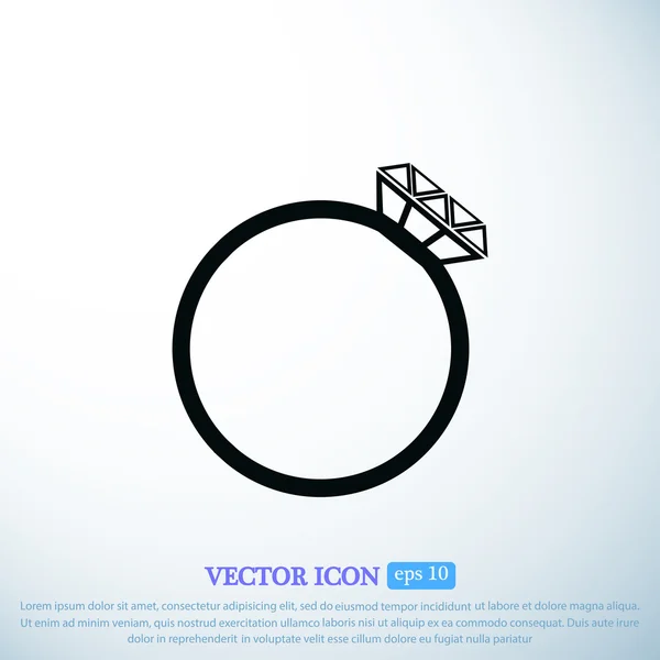 Ring icon on light background — Stock Vector