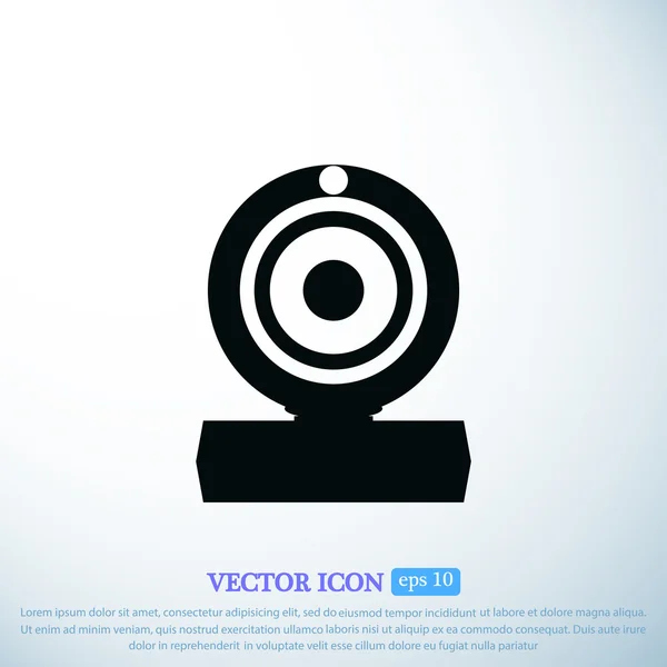 Camera icon on light background — Stock Vector