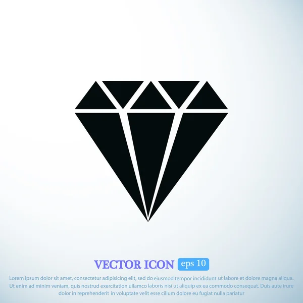 Diamond vector icon — Stock Vector