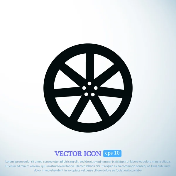 Icône de disque de roue — Image vectorielle