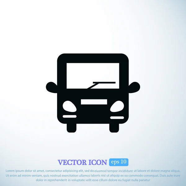 Bus-Symbol auf hellem Hintergrund — Stockvektor