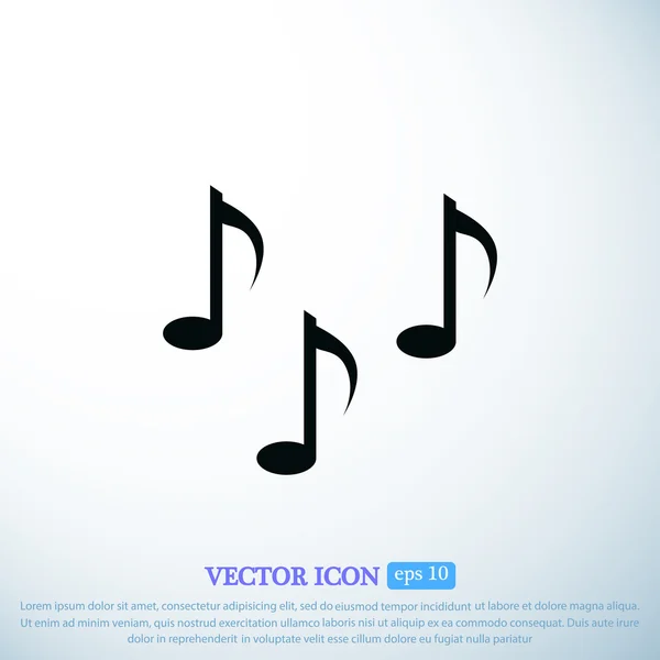 Icône notes de musique — Image vectorielle