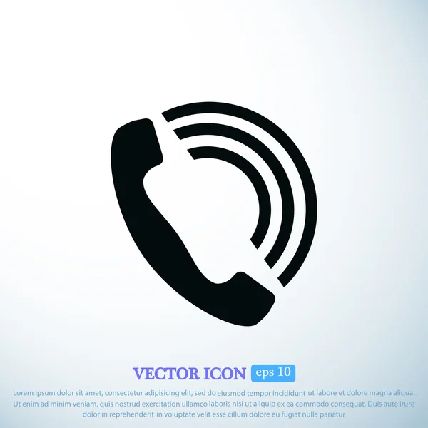 Icono de llamada sobre fondo claro — Vector de stock
