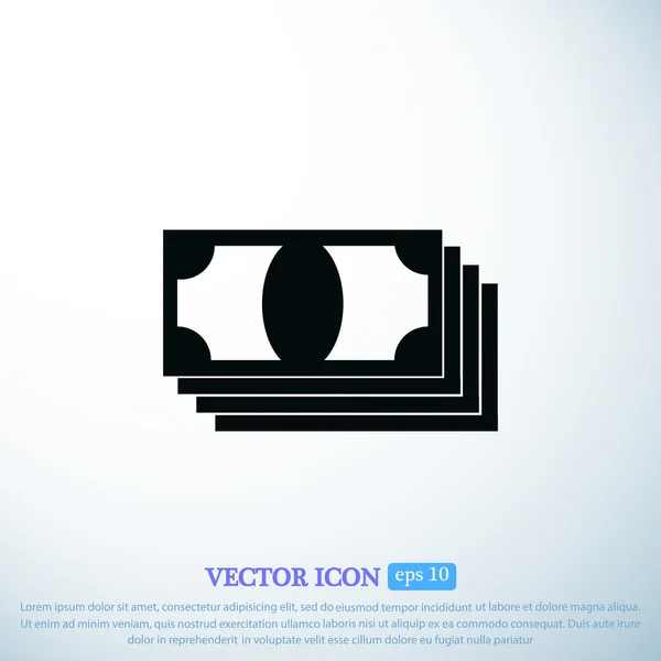 Geld-Symbol auf hellem Hintergrund — Stockvektor